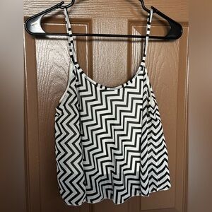 Rue21 Black and White Zigzag Camisole